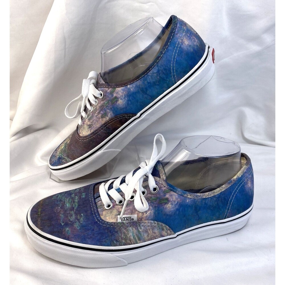Vans x MoMA Men's 9 Women's 10.5 Canvas Claude Monet Lily Sneakers Lace Up 2020